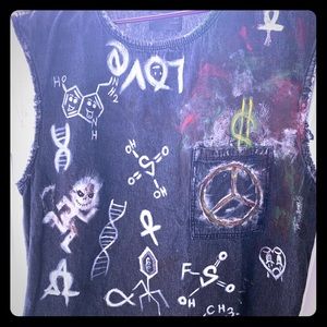 Graffiti custom made Zara tank top.